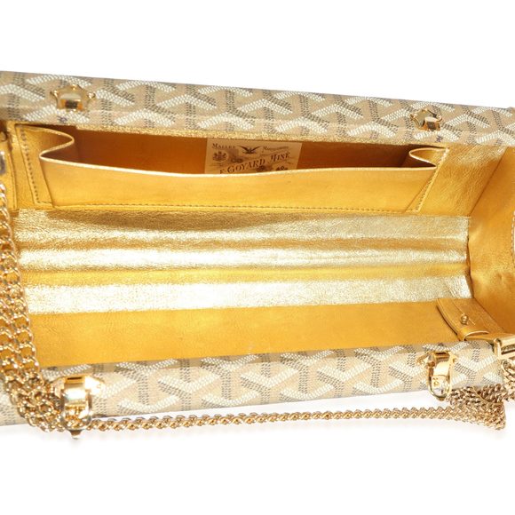 Goyard Gold Goyardine Saint Honore Trunk Clutch - Picture 8 of 8